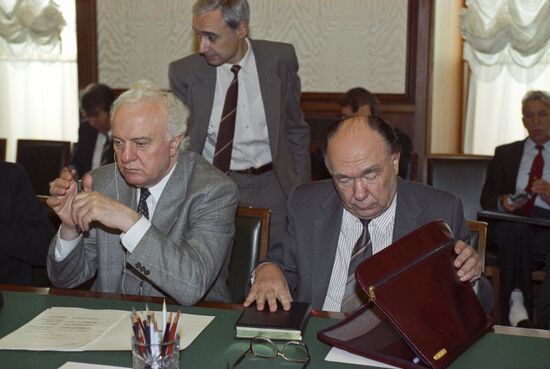 Eduard Shevardnadze and Alexander Yakovlev