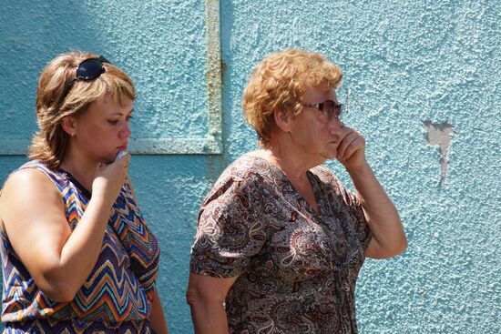Paying last respects to Russian military pilot Yevgeny Dolgin killed in Syria
