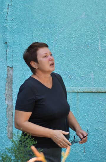 Paying last respects to Russian military pilot Yevgeny Dolgin killed in Syria