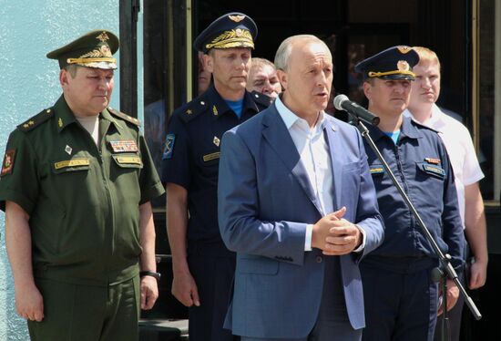 Paying last respects to Russian military pilot Yevgeny Dolgin killed in Syria