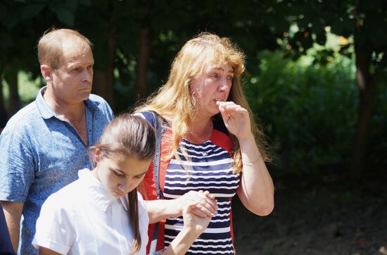 Paying last respects to Russian military pilot Yevgeny Dolgin killed in Syria