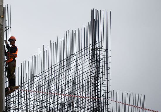 Moscow Mayor Sergei Sobyanin visits construction site of ZILART residential area