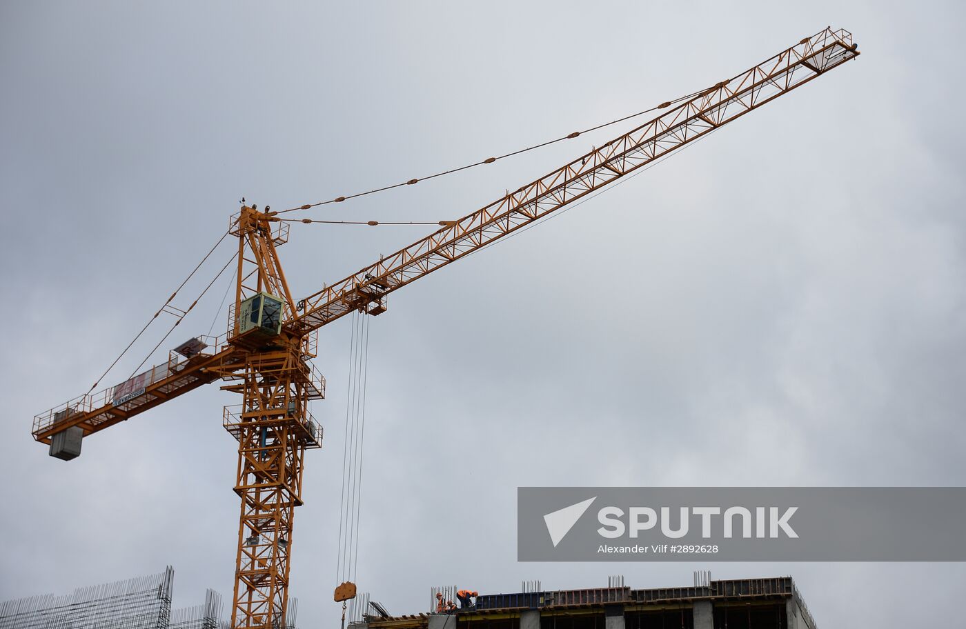 Moscow Mayor Sergei Sobyanin visits construction site of ZILART residential area