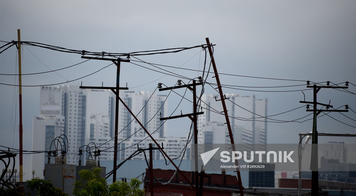 Moscow Mayor Sergei Sobyanin visits construction site of ZILART residential area