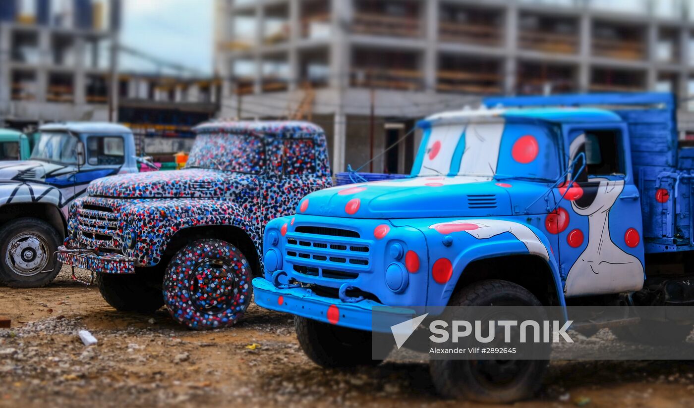 Moscow Mayor Sergei Sobyanin visits construction site of ZILART residential area