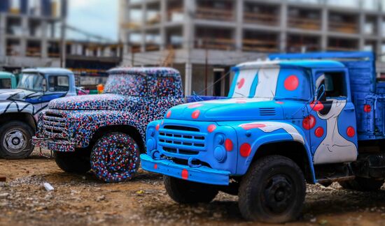 Moscow Mayor Sergei Sobyanin visits construction site of ZILART residential area