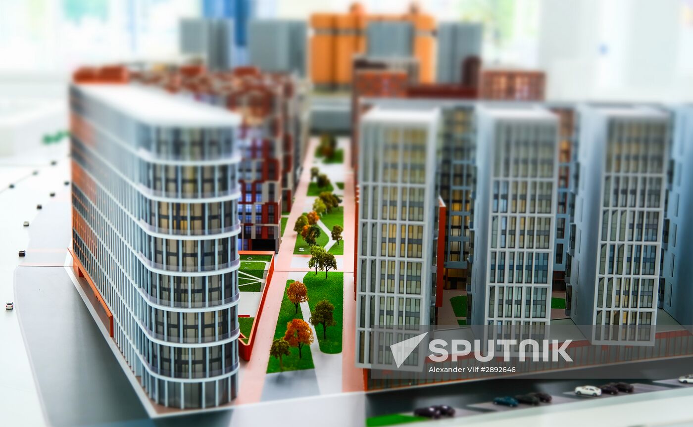 Moscow Mayor Sergei Sobyanin visits construction site of ZILART residential area