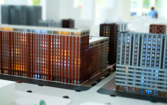 Moscow Mayor Sergei Sobyanin visits construction site of ZILART residential area