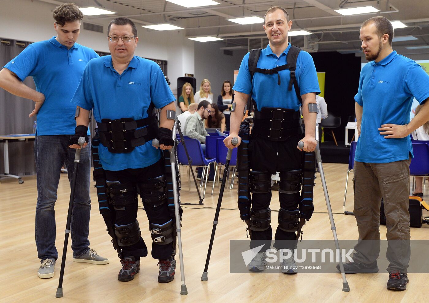 News conference by Skolkovo resident company ExoAtlet