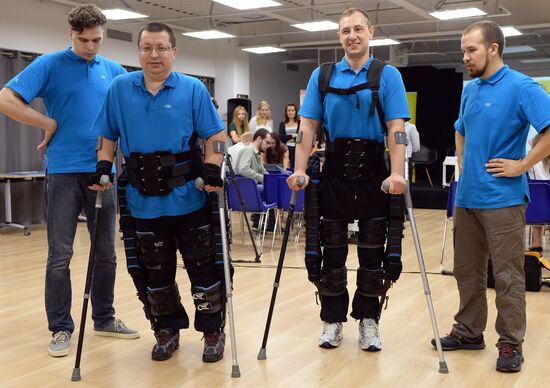 News conference by Skolkovo resident company ExoAtlet