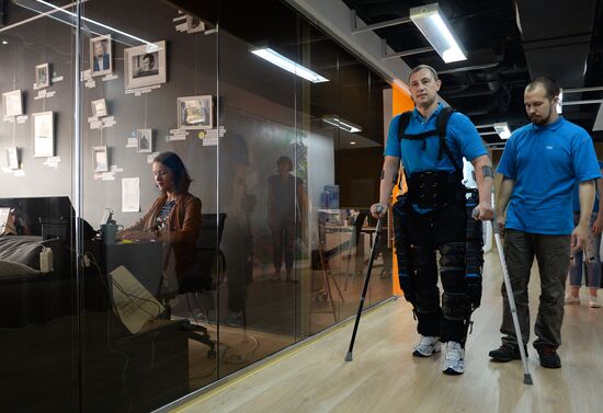 News conference by Skolkovo resident company ExoAtlet