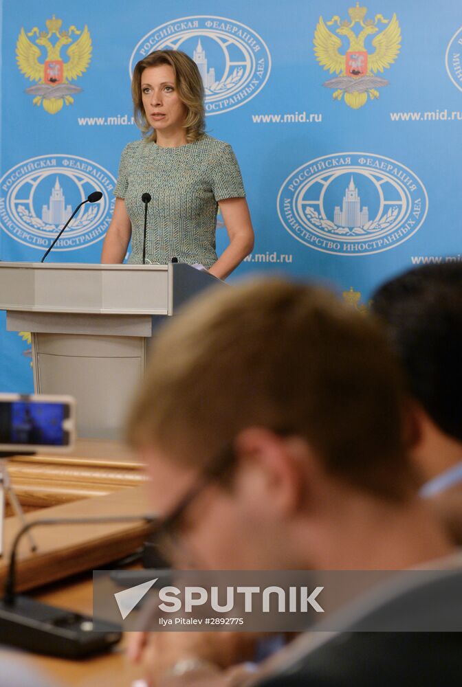 Press briefing by Russian Foreign Ministry Spokesperson Maria Zakharova