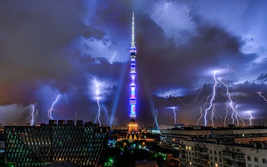 Showers and gale in Moscow