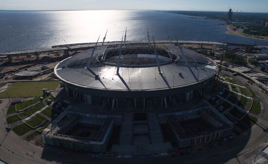 Zenit Arena construction in St. Petersburg