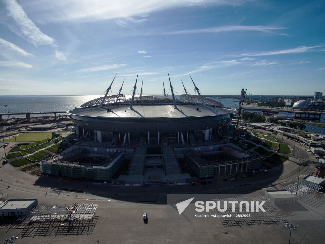 Zenit Arena construction in St. Petersburg