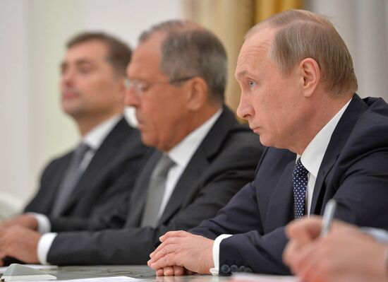 President Putin meets with US Secretary of State John Kerry