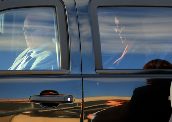 US Secretary of State John Kerry arrives in Moscow