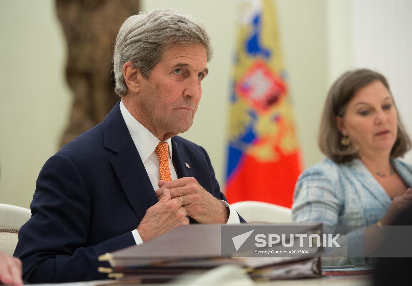 Vladimir Putin meets with US Secretary of State John Kerry