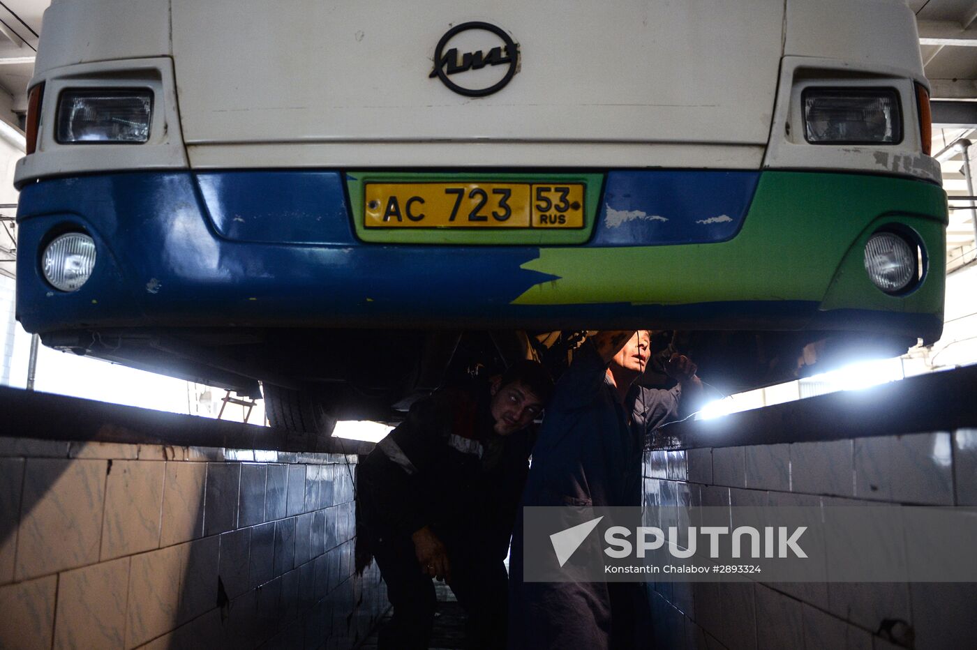 Bus and trolleybus depot in Veliky Novgorod