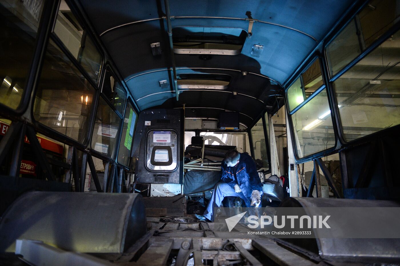 Bus and trolleybus depot in Veliky Novgorod