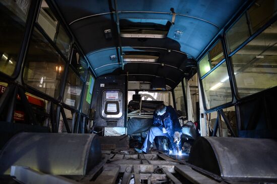 Bus and trolleybus depot in Veliky Novgorod