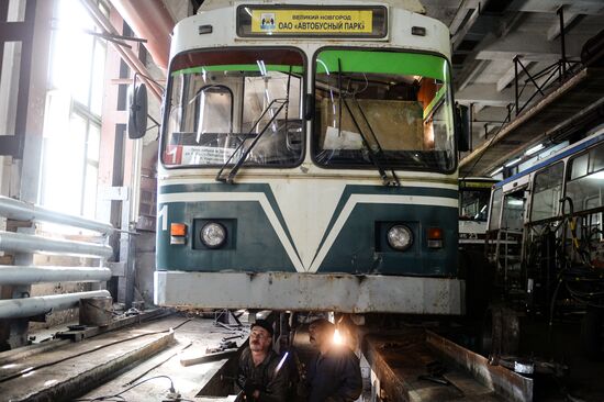 Bus and trolleybus depot in Veliky Novgorod