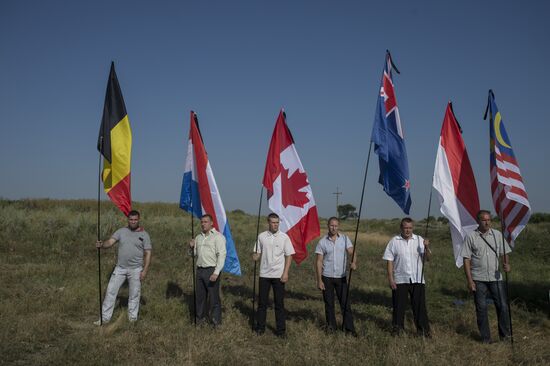 Commemorative ceremony for 2014 Malaysia Airlines Boeing crash near Donetsk