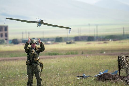 Military exercise at Alagyaz base in Armenia