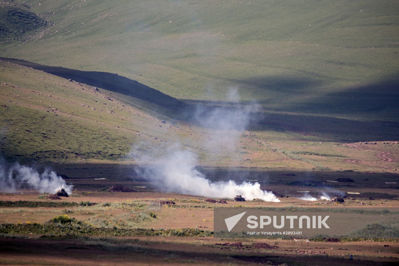 Military exercise at Alagyaz base in Armenia