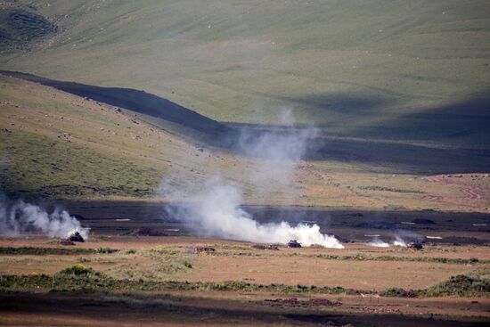 Military exercise at Alagyaz base in Armenia