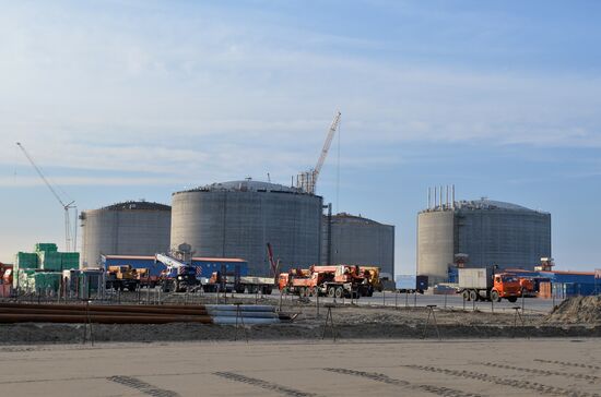 Natural gas liquefaction plant under construction in Yamal