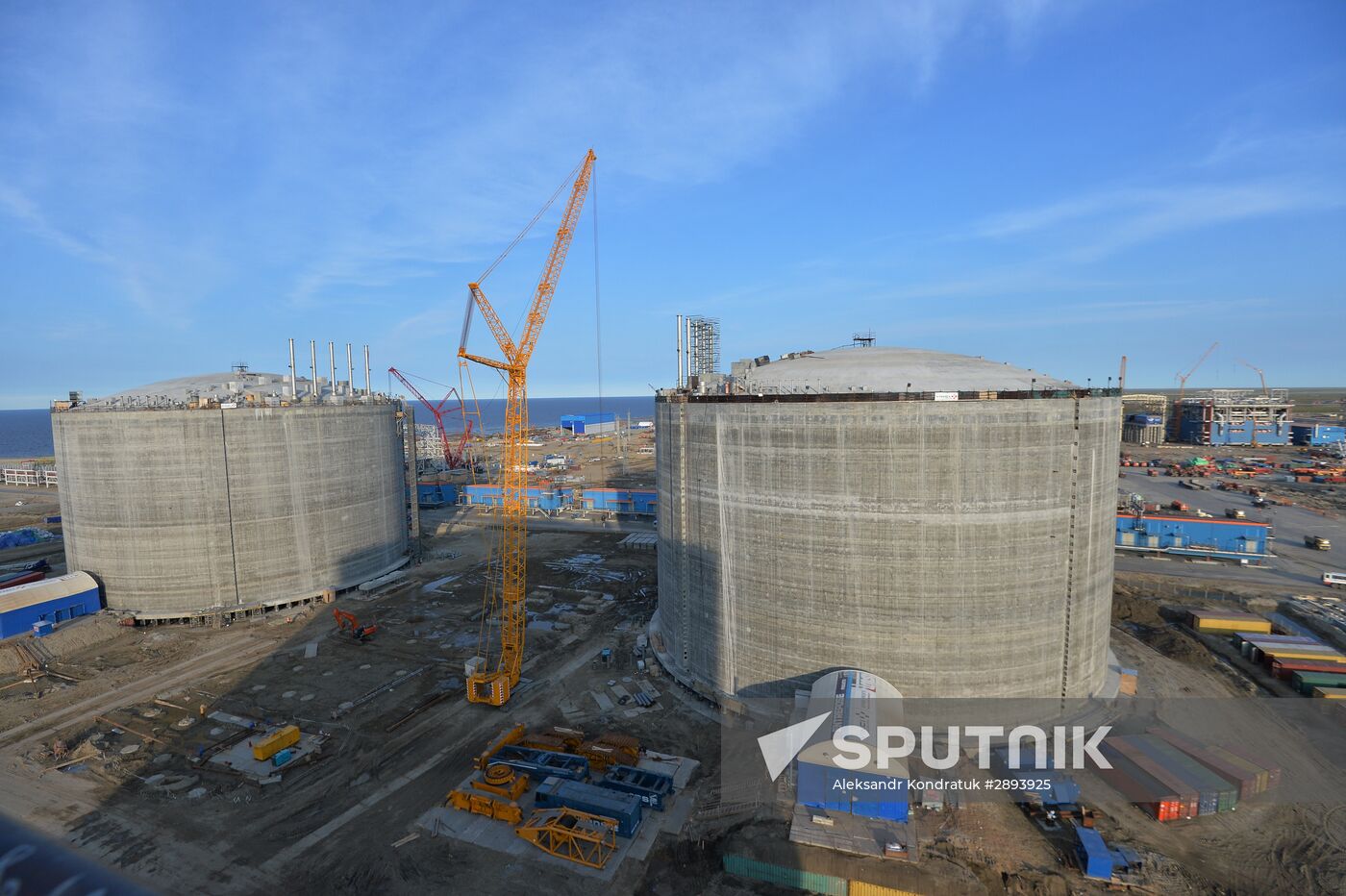 Natural gas liquefaction plant under construction in Yamal