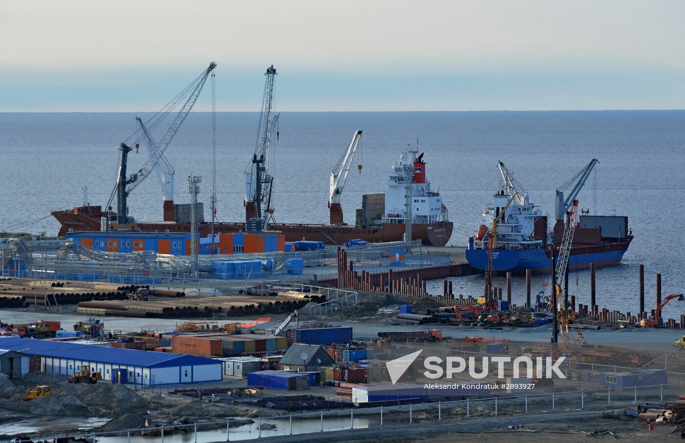 Natural gas liquefaction plant under construction in Yamal