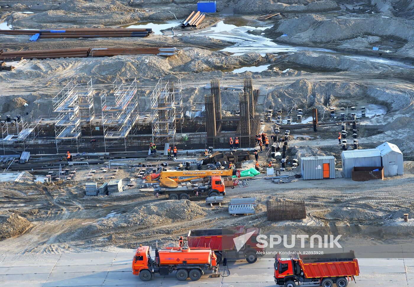 Natural gas liquefaction plant under construction in Yamal