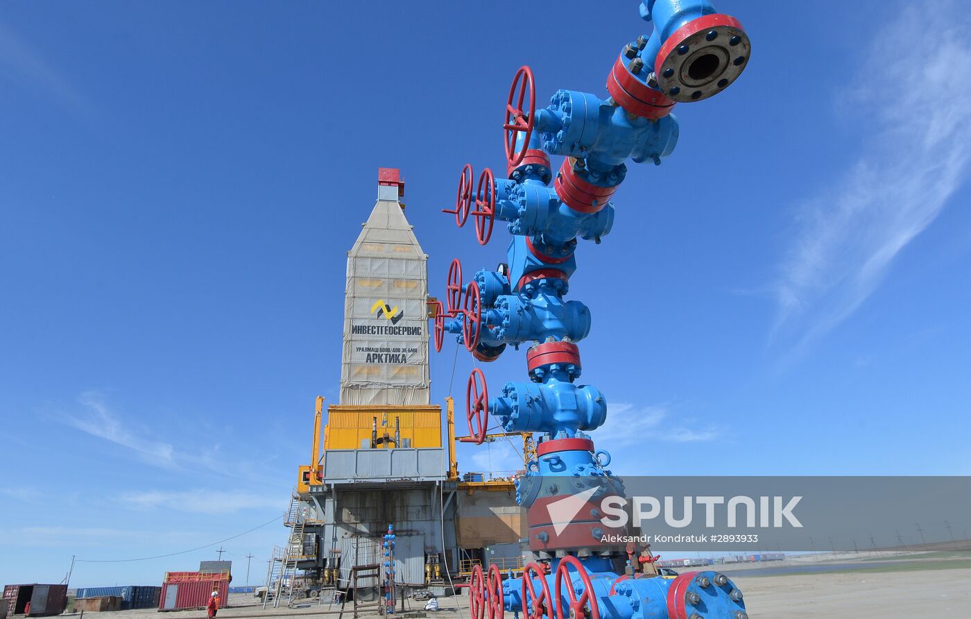 Natural gas liquefaction plant under construction in Yamal