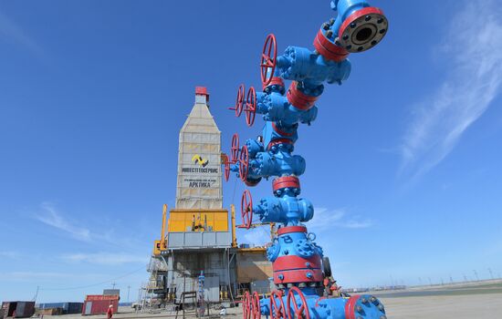 Natural gas liquefaction plant under construction in Yamal