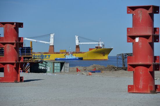Natural gas liquefaction plant under construction in Yamal