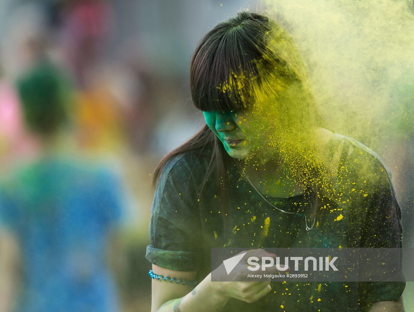 National Holi festival of colors in Omsk