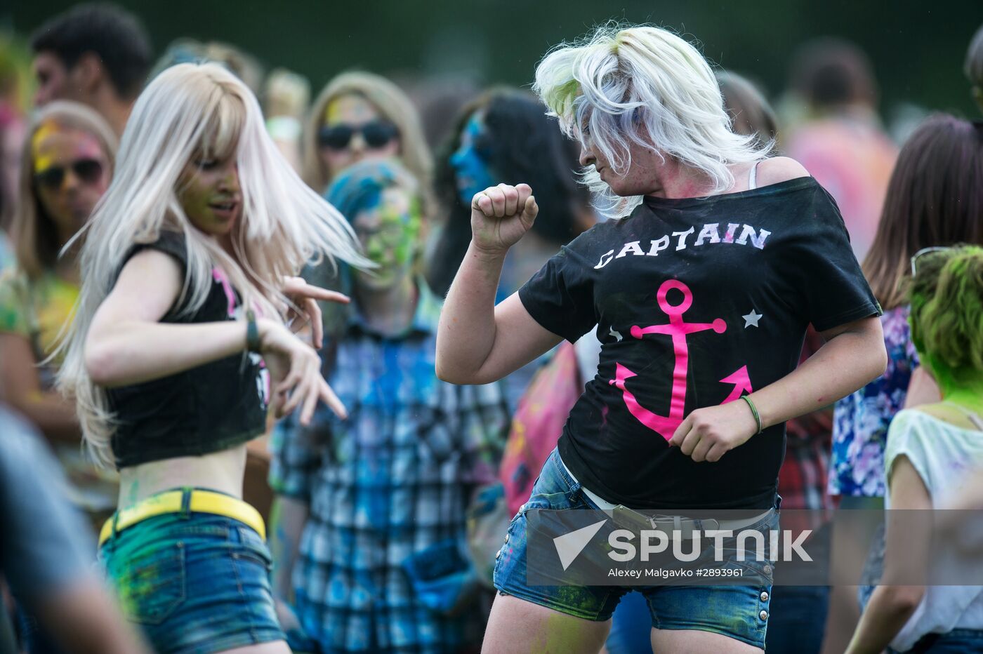 National Holi festival of colors in Omsk
