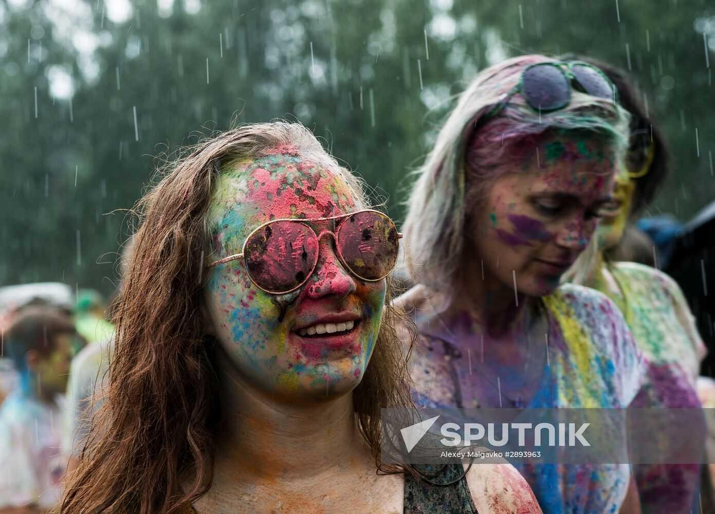 National Holi festival of colors in Omsk