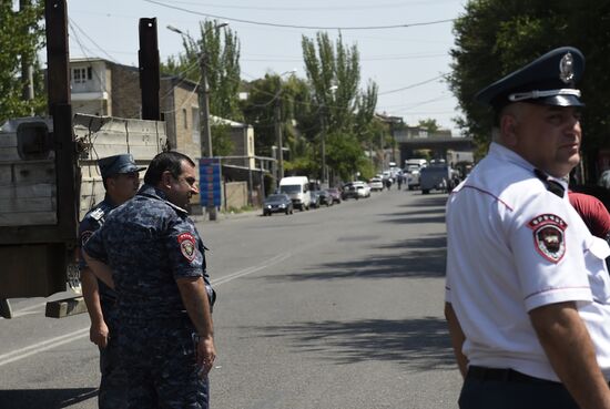 Police station seized in Armenia's capital Yerevan