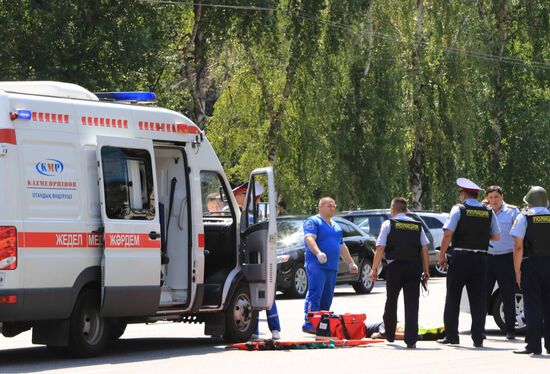 Shooting near police station in Almaty