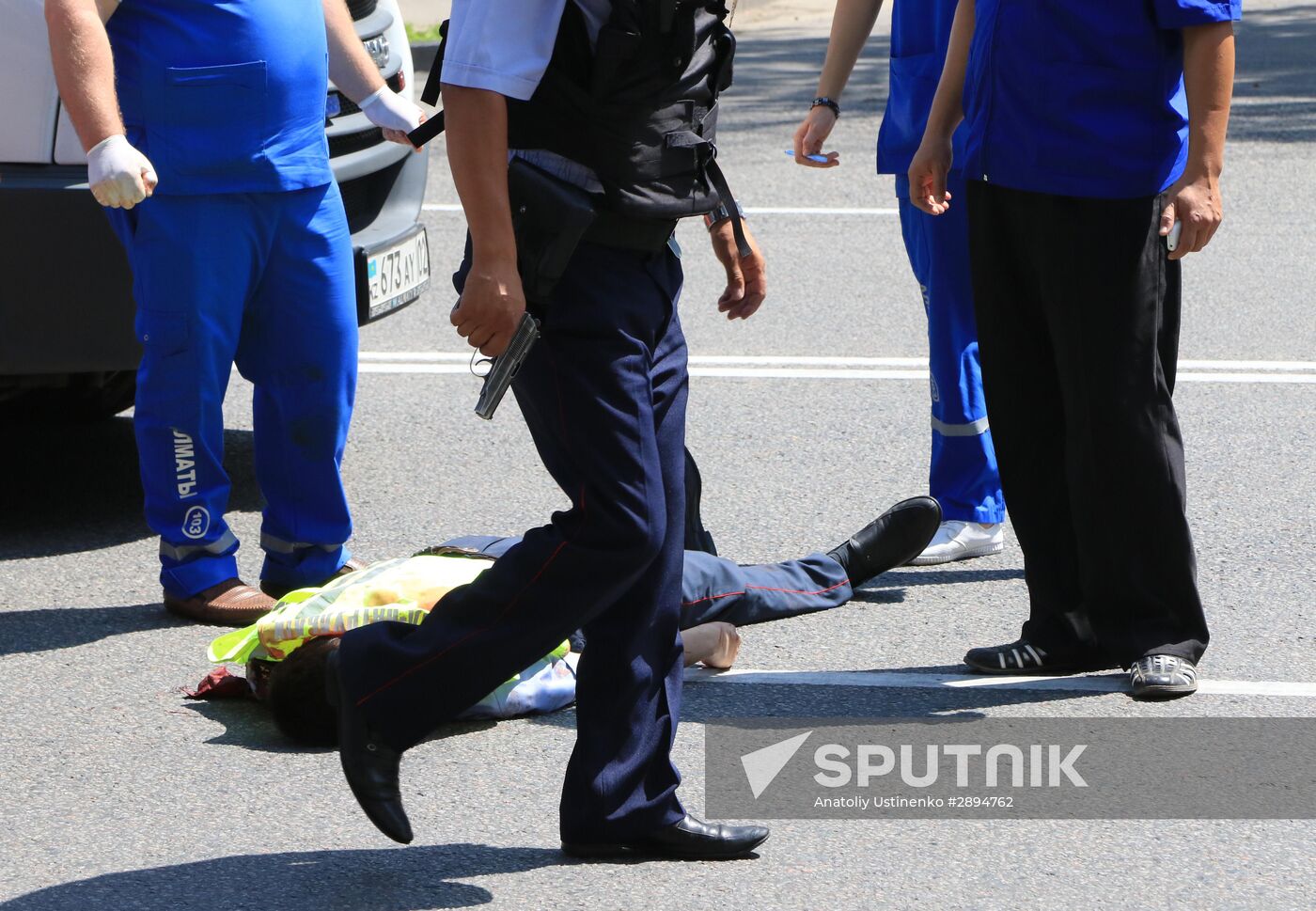 Shooting near police station in Almaty