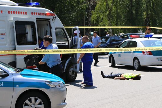 Shooting near police station in Almaty
