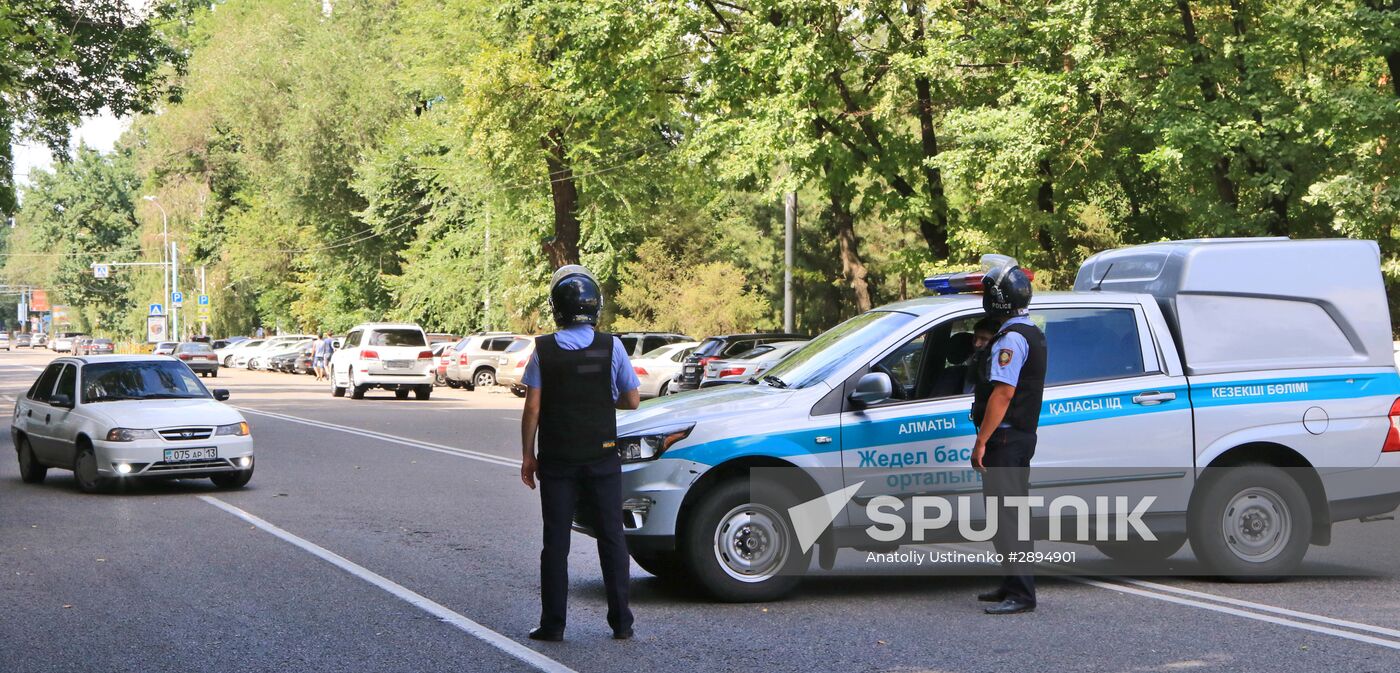Shooting near police station in Almaty