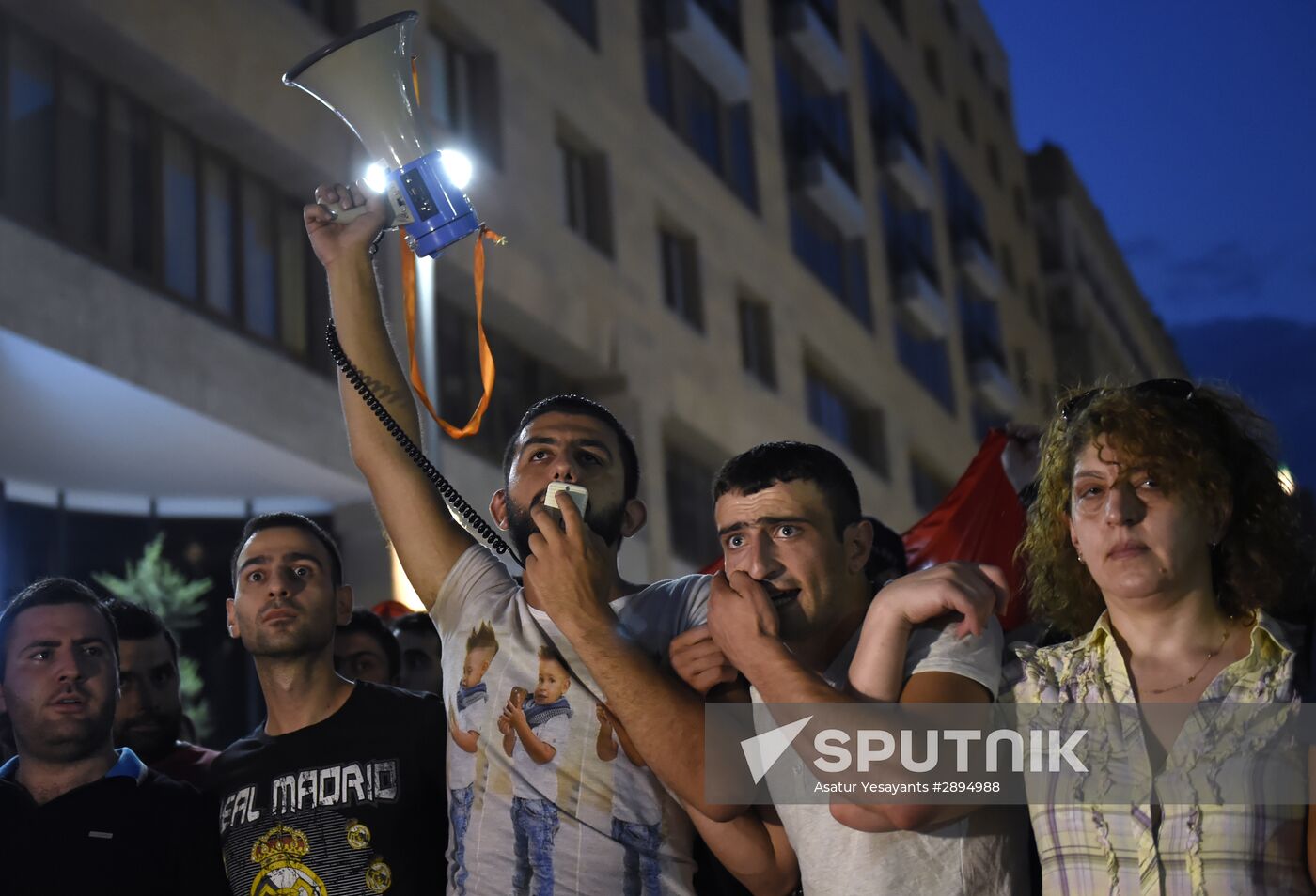 Civil activists march in Yerevan