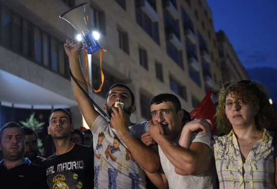 Civil activists march in Yerevan