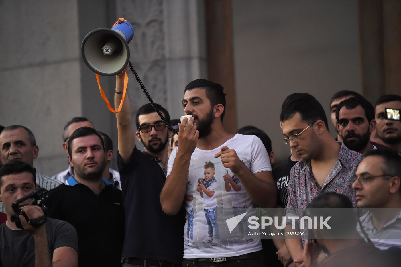 Civil activists march in Yerevan