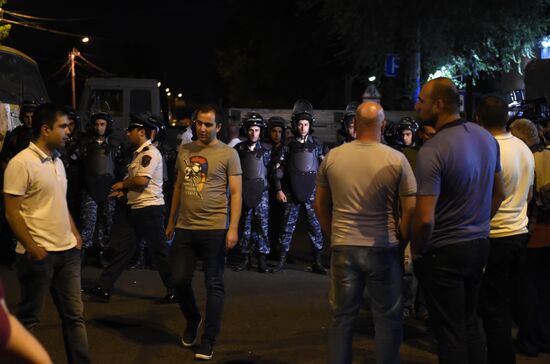 Civil rights activists march in Yerevan