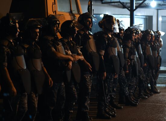 Civil rights activists march in Yerevan